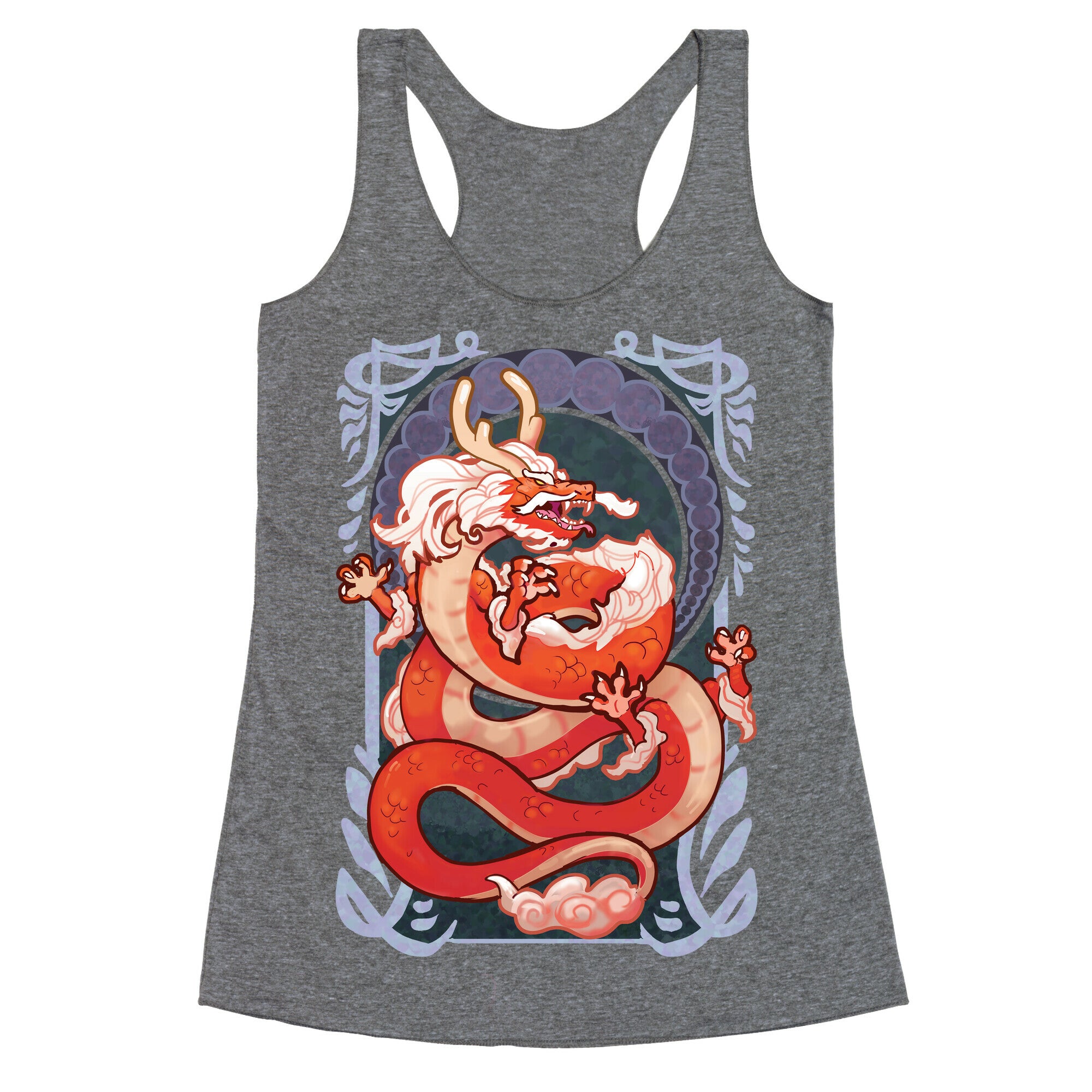 Art Nouveau Dragon Racerback Tank